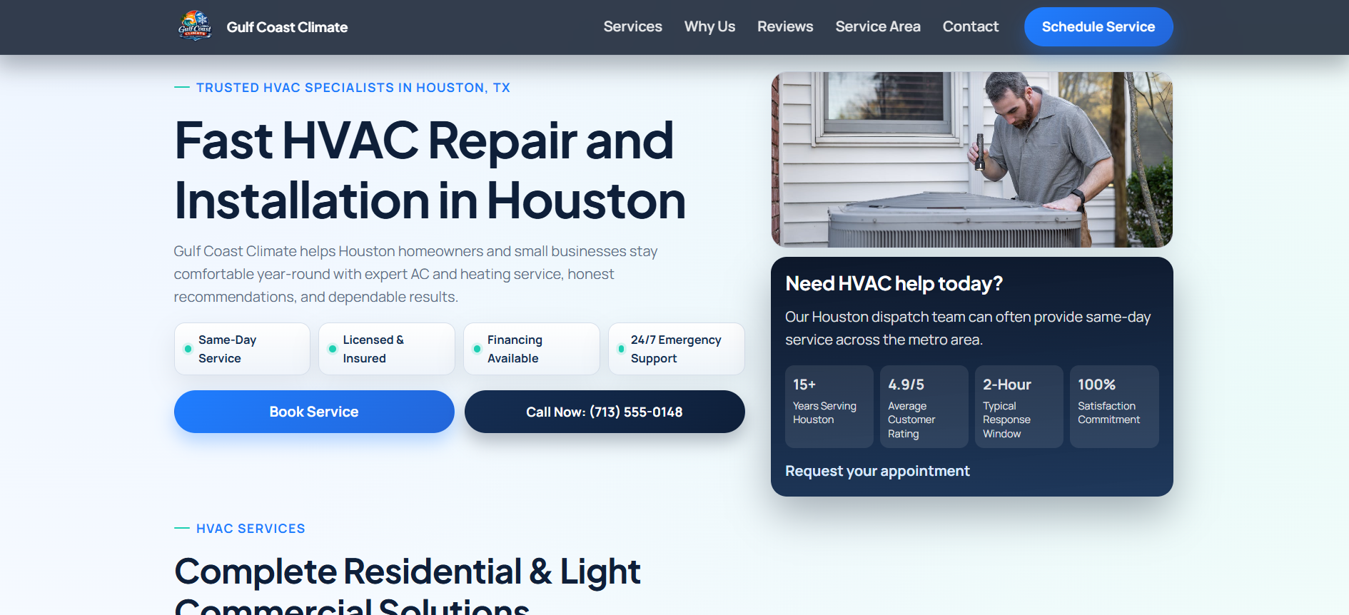 HVAC website preview