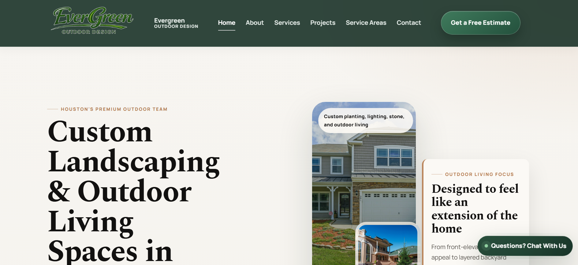 Landscaping website preview
